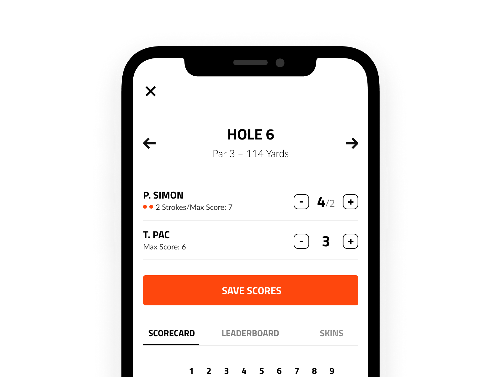 Spark Golf Leaagus Scoring